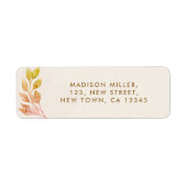 Herfst Foliage Return Label (Voorkant)