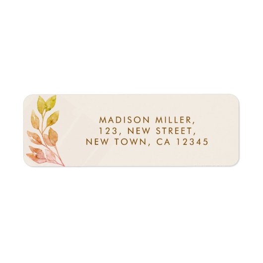 Herfst Foliage Return Label (Voorkant)