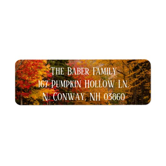 Herfst Foliage Return Label (Voorkant)