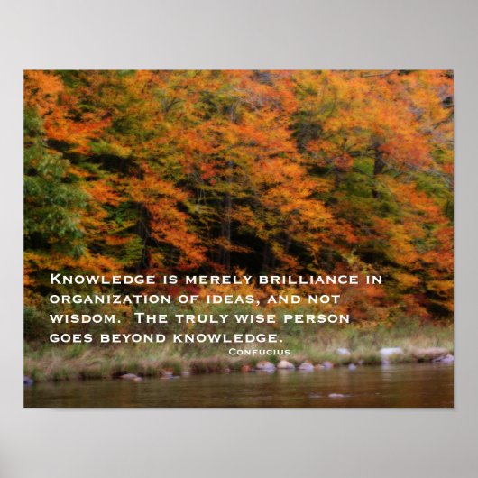 Herfst Foliage River Wisdom Inspirerend Quote Poster (Voorkant)