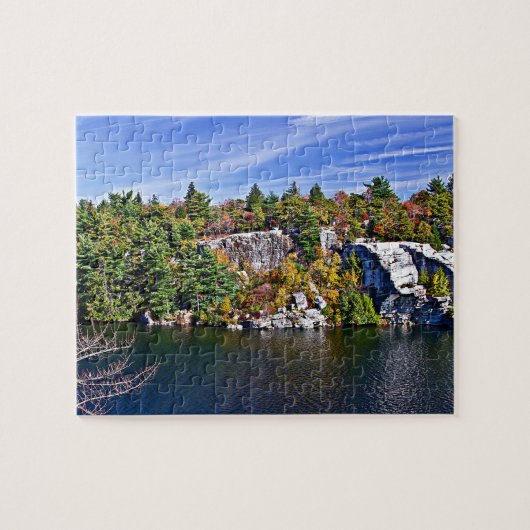 Herfst Foliage rond het Minnewaskameer Legpuzzel (Horizontaal)