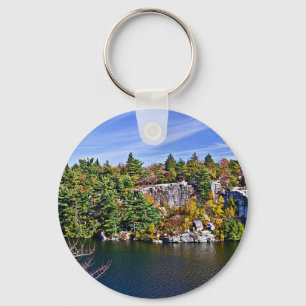 Herfst Foliage rond het Minnewaskameer Sleutelhanger