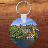 Herfst Foliage rond het Minnewaskameer Sleutelhanger (Voorkant)