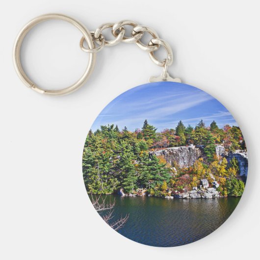 Herfst Foliage rond het Minnewaskameer Sleutelhanger (Voorkant)