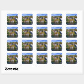 Herfst Foliage rond het Minnewaskameer Vierkante Sticker (Vel)