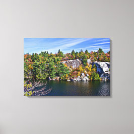 Herfst Foliage rond Minnewaska Canvas Afdruk