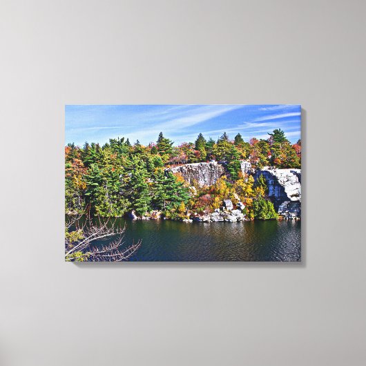 Herfst Foliage rond Minnewaska Canvas Afdruk (Voorkant)