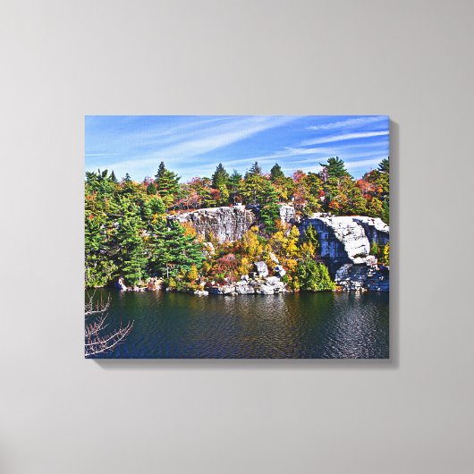 Herfst Foliage rond Minnewaska Canvas Afdruk (Voorkant)