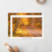 Herfst Foliage Rural Road U.P. Michigan Photograph Notitiekaartje (Voorkant / Achterkant in situ)