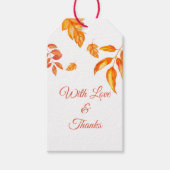 Herfst Foliage Rustic Autumn Leaves Gift Label Cadeaulabel (Voorkant)