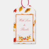 Herfst Foliage Rustic Autumn Leaves Gift Label Cadeaulabel (Voorkant)