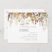 Herfst Foliage Rustic Bridal Shower Briefkaart (Voorkant / Achterkant)