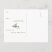 Herfst Foliage Rustic Bridal Shower Uitnodiging Briefkaart (Achterkant)