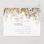 Herfst Foliage Rustic Bridal Shower Uitnodiging Briefkaart (Voorkant)