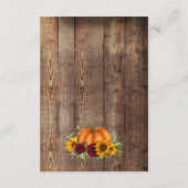 Herfst Foliage Rustieke Details Kaart (Achterkant)