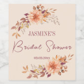 Herfst Foliage rustieke elegante gunsten Wijn Etiket (Enkel label)