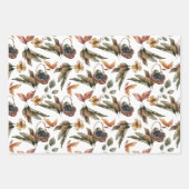 Herfst Foliage Rustige Waterverf Botanische patron Inpakpapier Vel (Voorkant 3)