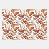 Herfst Foliage Rustige Waterverf Botanische patron Inpakpapier Vel (Voorkant)
