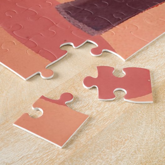 Herfst Foliage Stroll | Abstracte Waterverf Legpuzzel (Zijkant)