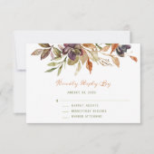 Herfst Foliage & Succulente Waterverf RSVP (Voorkant)