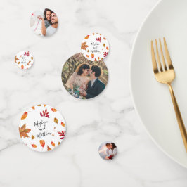 Herfst Foliage Tafel decor Foto confetti
