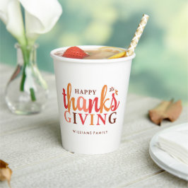 Herfst Foliage Thanksgiving Celebration Paper Cup Papieren Bekers