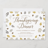 Herfst Foliage Thanksgiving Dinner Party Invitatio Kaart (Voorkant)