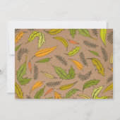 Herfst Foliage Thanksgiving Dinner Party Invitatio Kaart (Achterkant)