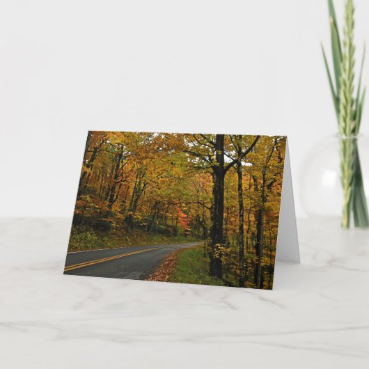 Herfst Foliage-Thanksgiving Feestdagen Kaart (Voorkant)
