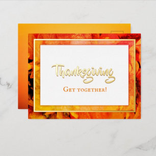 Herfst Foliage Thanksgiving Invitation Post Kaart