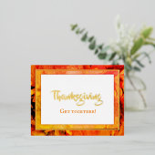 Herfst Foliage Thanksgiving Invitation Post Kaart (Staand Voorkant)