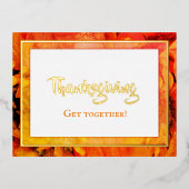 Herfst Foliage Thanksgiving Invitation Post Kaart (Voorkant)