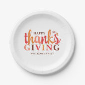 Herfst Foliage Thanksgiving Papieren Bordje (Voorkant)