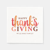 Herfst Foliage Thanksgiving Servetten (Voorkant)