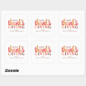 Herfst Foliage Thanksgiving Vierkante Sticker (Vel)