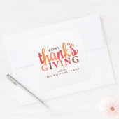 Herfst Foliage Thanksgiving Vierkante Sticker (Envelop)