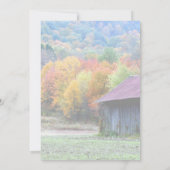 Herfst Foliage Tobacco Barn Kaart (Achterkant)