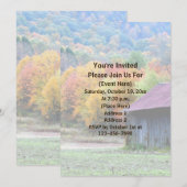 Herfst Foliage Tobacco Barn Kaart (Voorkant / Achterkant)