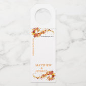 Herfst Foliage Trouwfles Label (Voorkant)