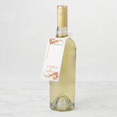 Herfst Foliage Trouwfles Label (Schuin)