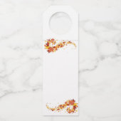 Herfst Foliage Trouwfles Label (Achterkant)