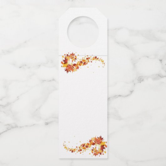 Herfst Foliage Trouwfles Label (Achterkant)