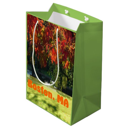 Herfst Foliage uit Boston Medium Cadeauzakje (Achterkant Gekanteld)