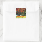 Herfst Foliage uit Boston Vierkante Sticker (Tas)