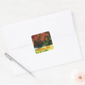 Herfst Foliage uit Boston Vierkante Sticker (Envelop)