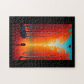 Herfst foliage uitheemse bol oranje gouden bladere legpuzzel (Horizontaal)