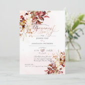 Herfst Foliage Verloving Rust Sinaasappel Eucalypt Kaart (Staand voorkant)