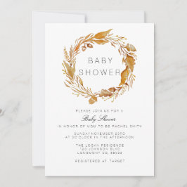 Herfst Foliage Waterverf | Baby shower uitnodigen Kaart