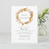 Herfst Foliage Waterverf | Baby shower uitnodigen Kaart (Staand voorkant)