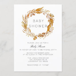 Herfst Foliage Waterverf | Baby shower uitnodigen Kaart